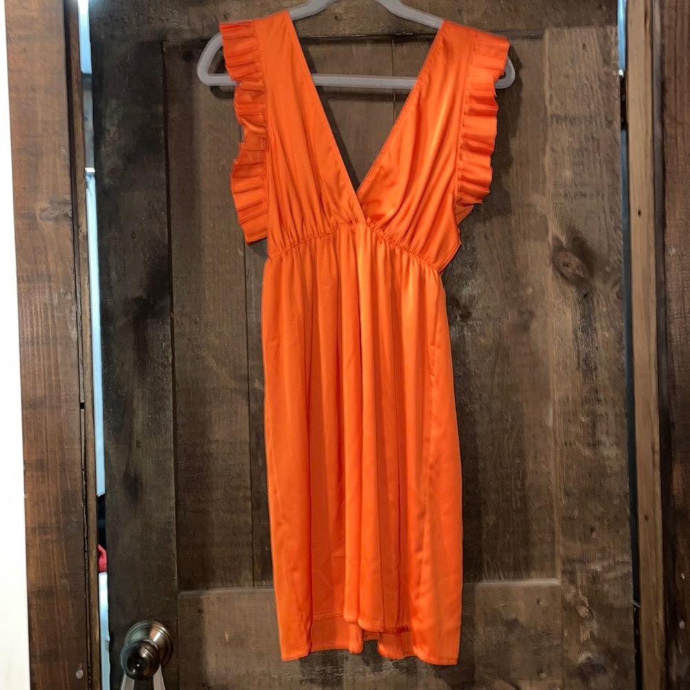 Italian Silk Dress with Ruffle Accents
